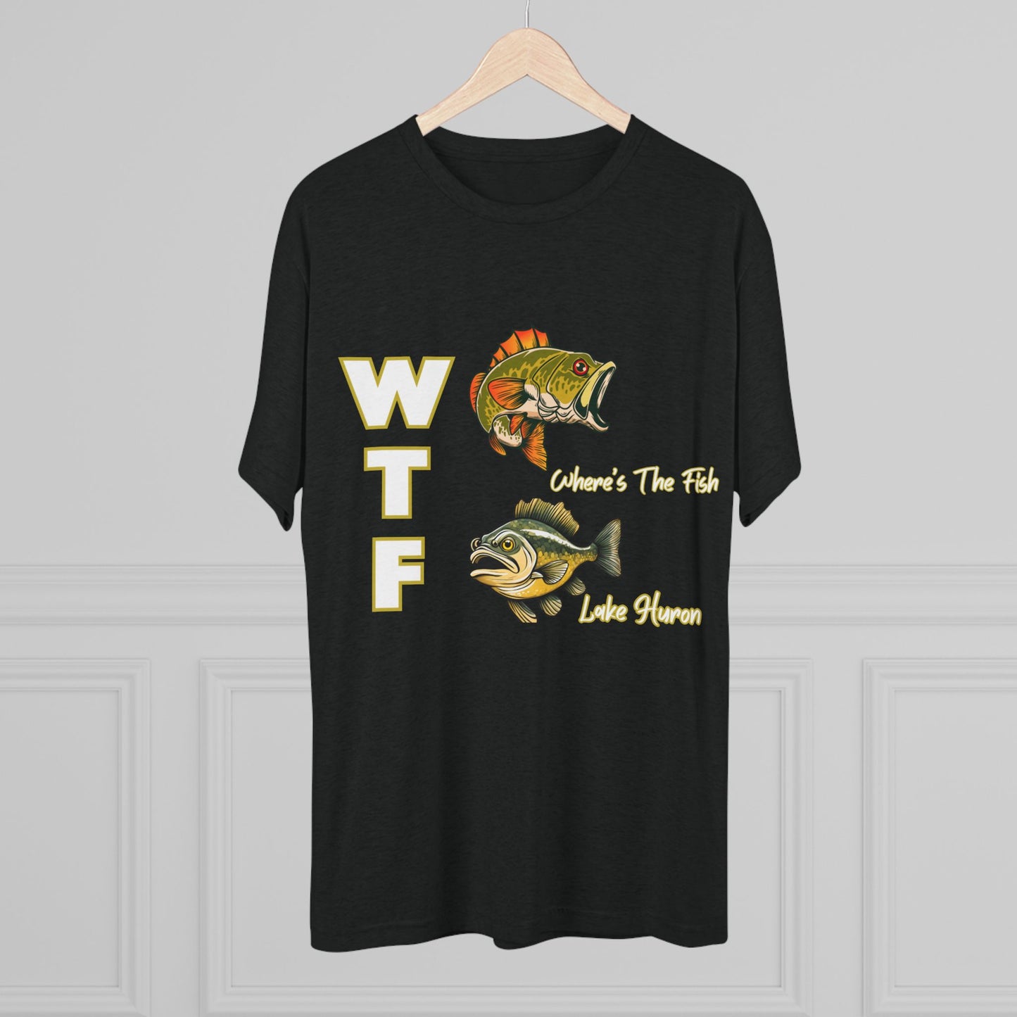 WTF-Lake Huron-Unisex Tri-Blend Crew Tee