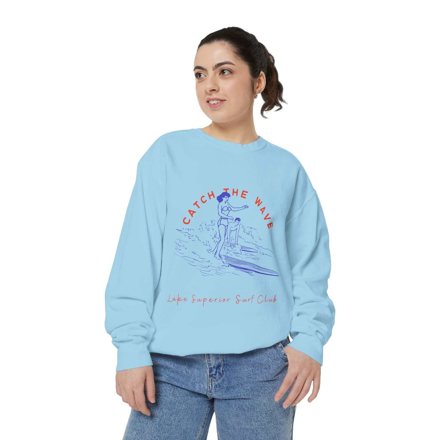 Catch The Wave-Lake Superior-Luxurious Unisex Sweatshirt