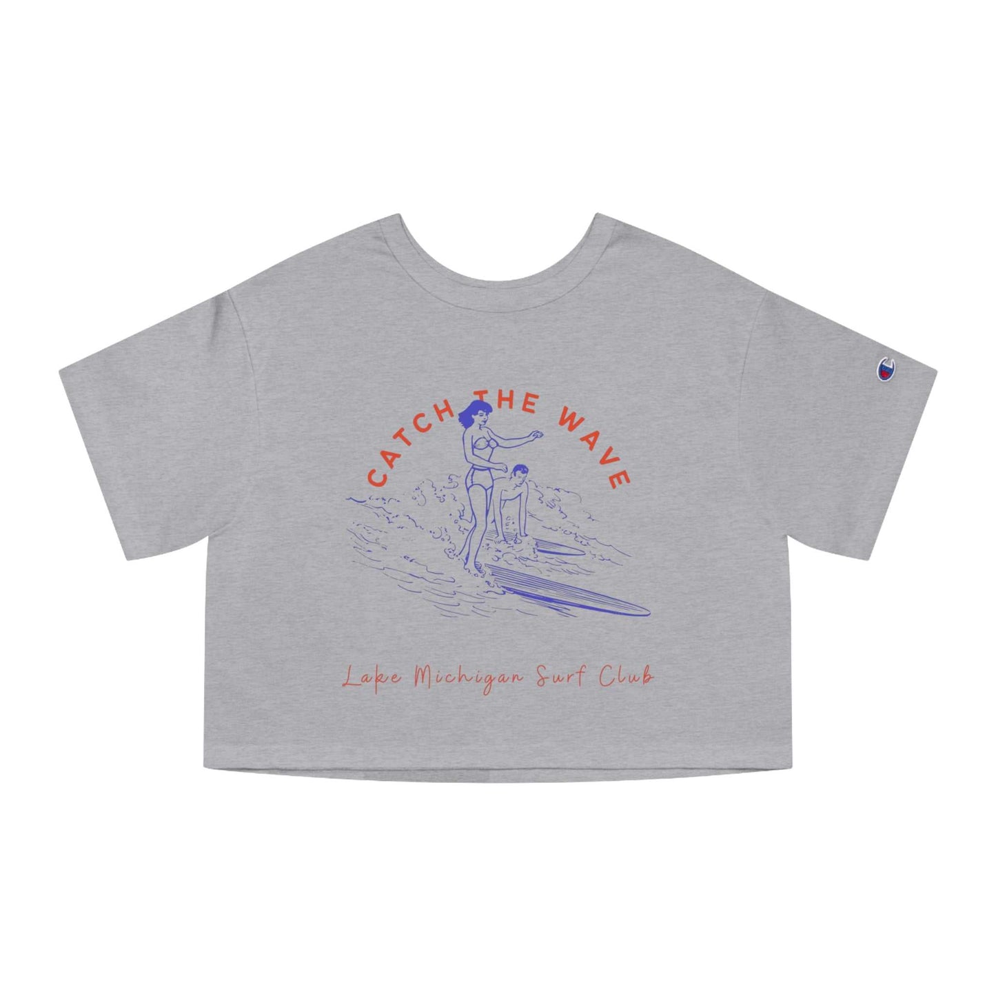 Catch The Wave-Lake Michigan-Cropped T-Shirt Women's Champion Heritage