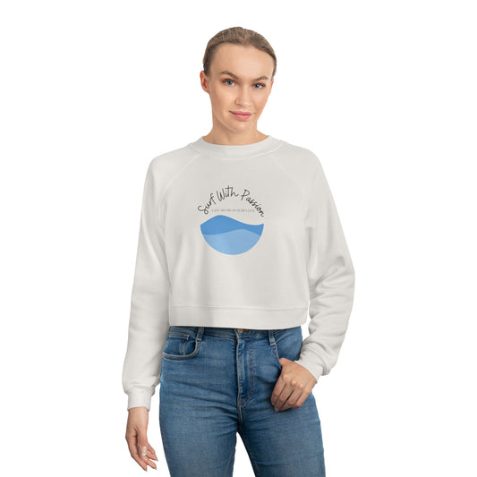 Surf With Passion-Lake Michigan-Cozy Cropped Sweatshirt