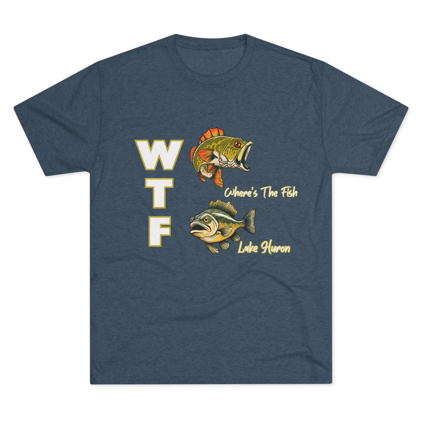 WTF-Lake Huron-Unisex Tri-Blend Crew Tee