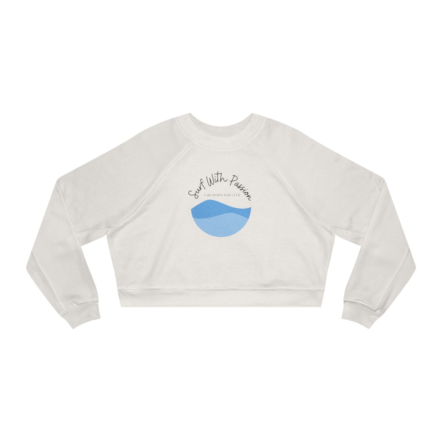 Surf With Passion-Lake Huron-Cozy Cropped Sweatshirt