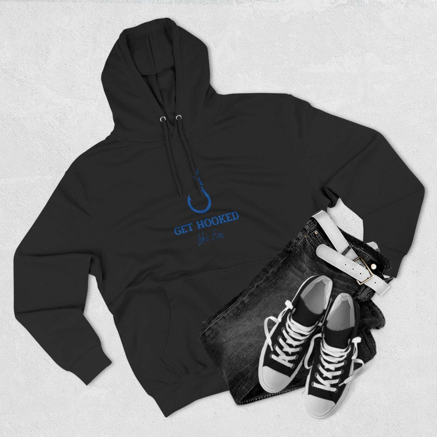 Get Hooked-Lake Erie-Three-Panel Fleece Hoodie