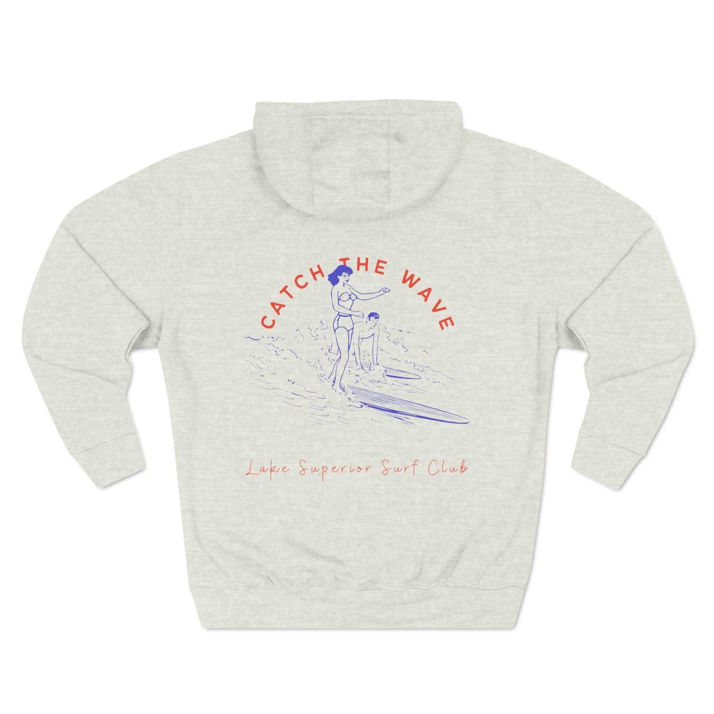 Catch The Wave-Lake Superior-Three-Panel Fleece Hoodie