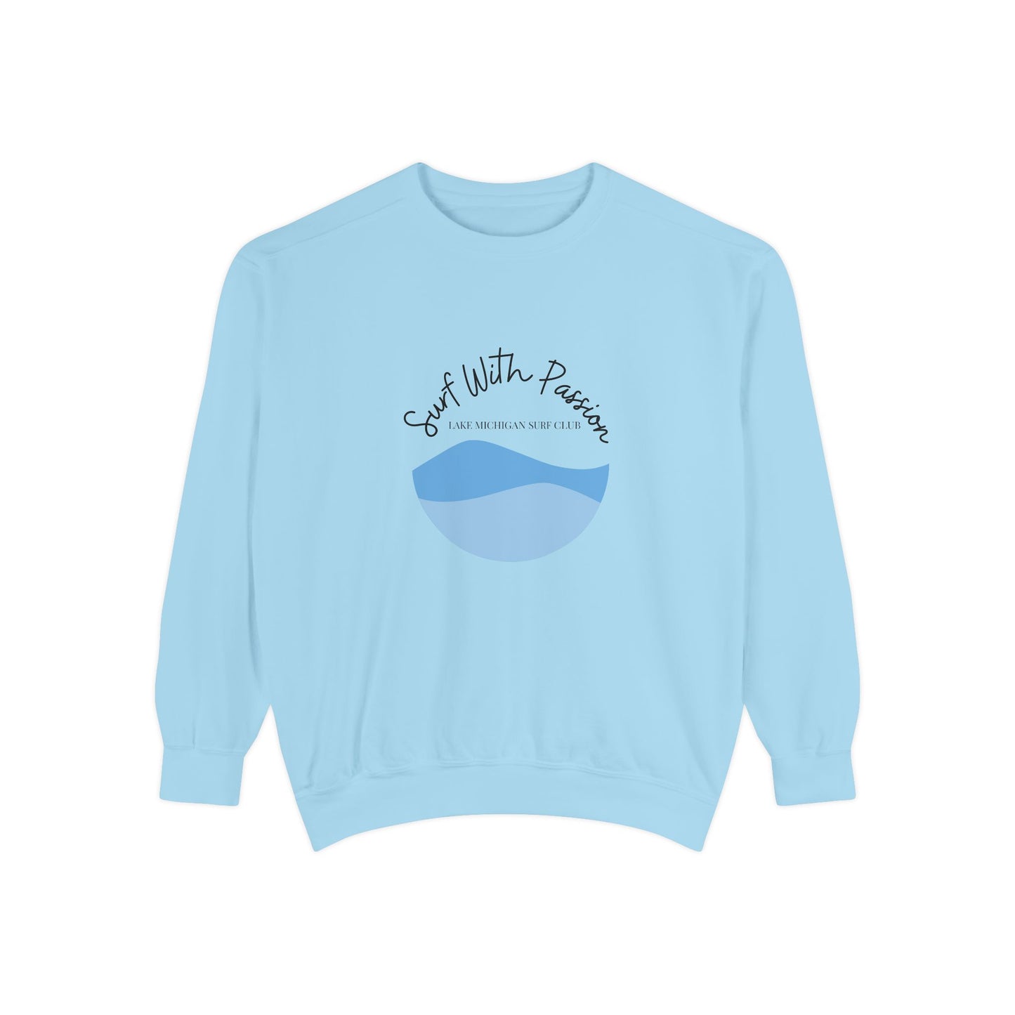 Surf With Passion-Lake Michigan-Luxurious Unisex Sweatshirt