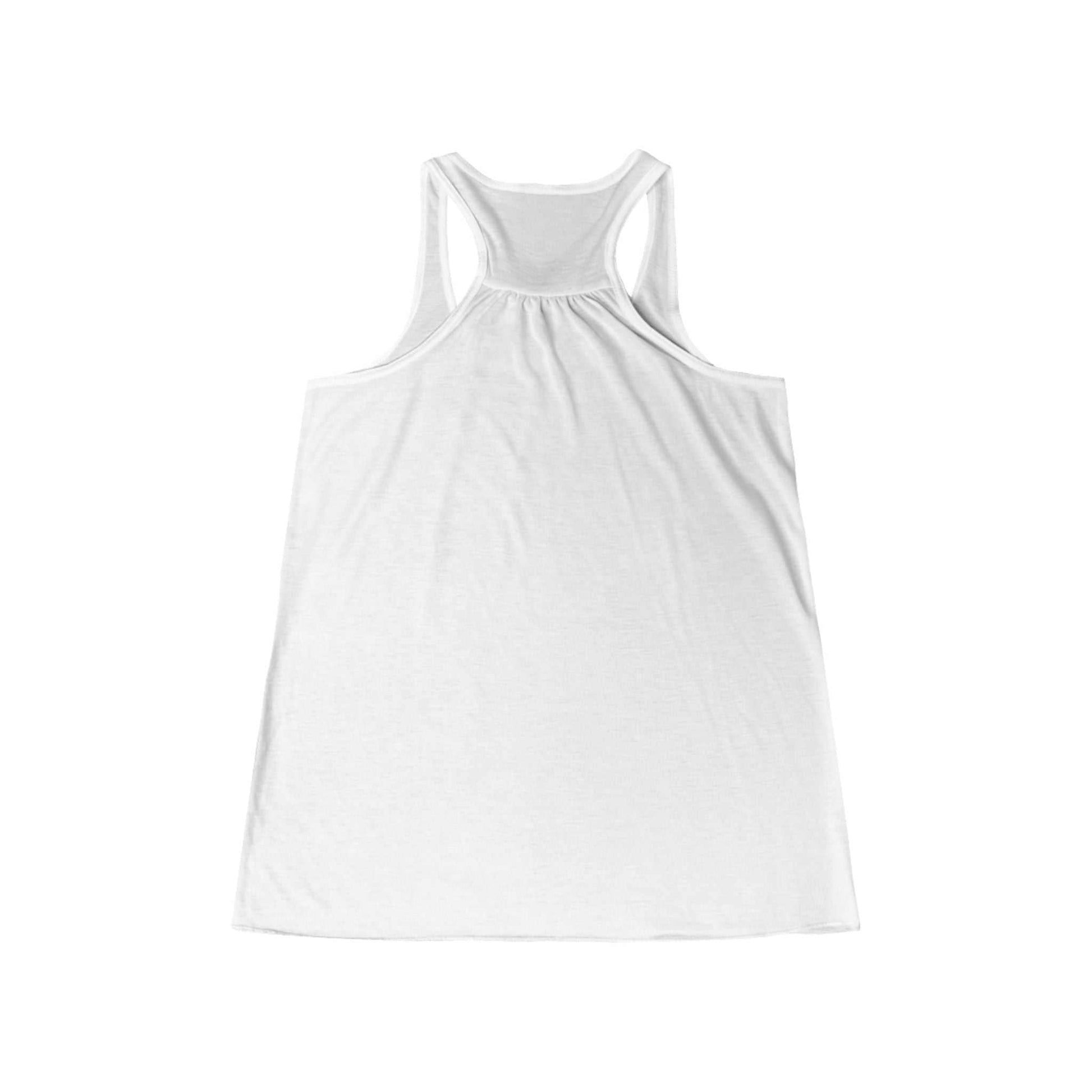 Flowy racerback tank with festive Christmas design and relaxed fit