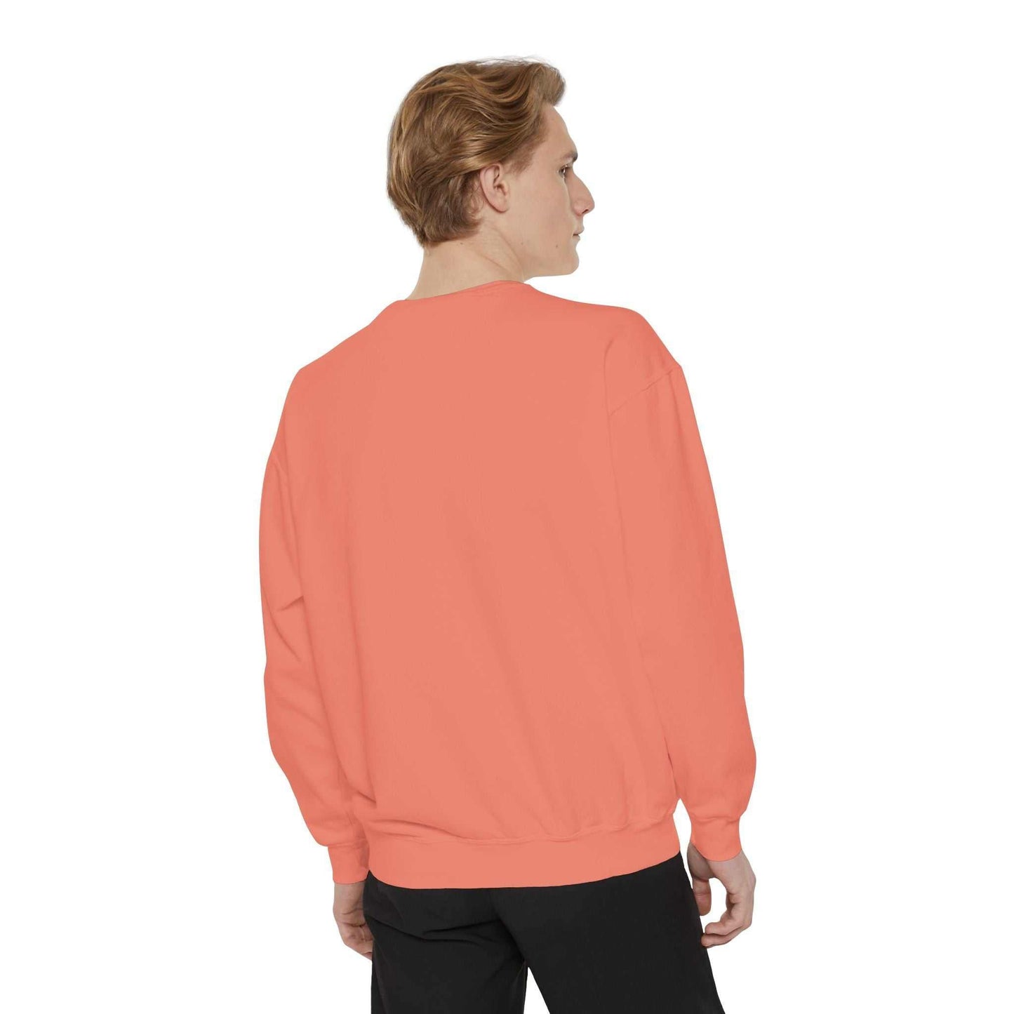 Luxurious unisex Great Lakes sweatshirt in coral, comfortable for casual outings and colder seasons.