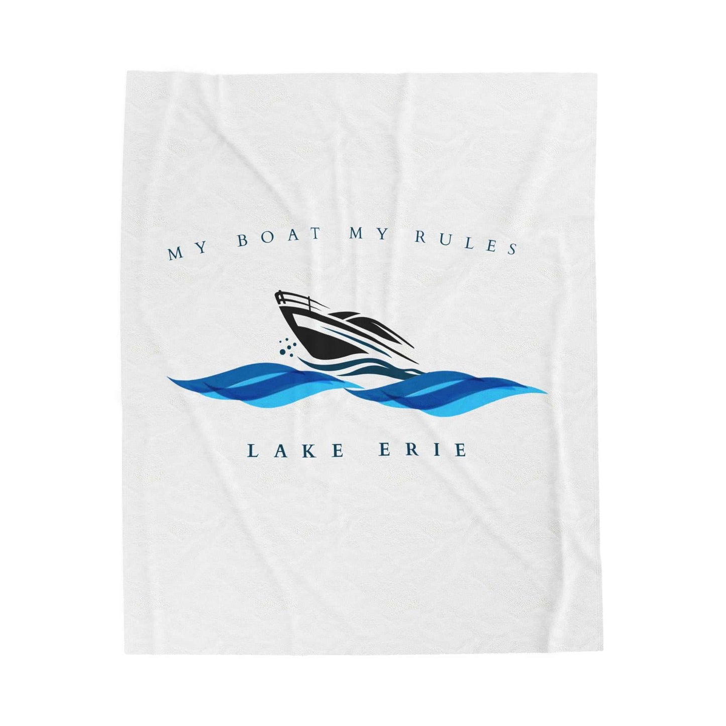 My Boat My Rules-Lake Erie-Velveteen Plush Blanket