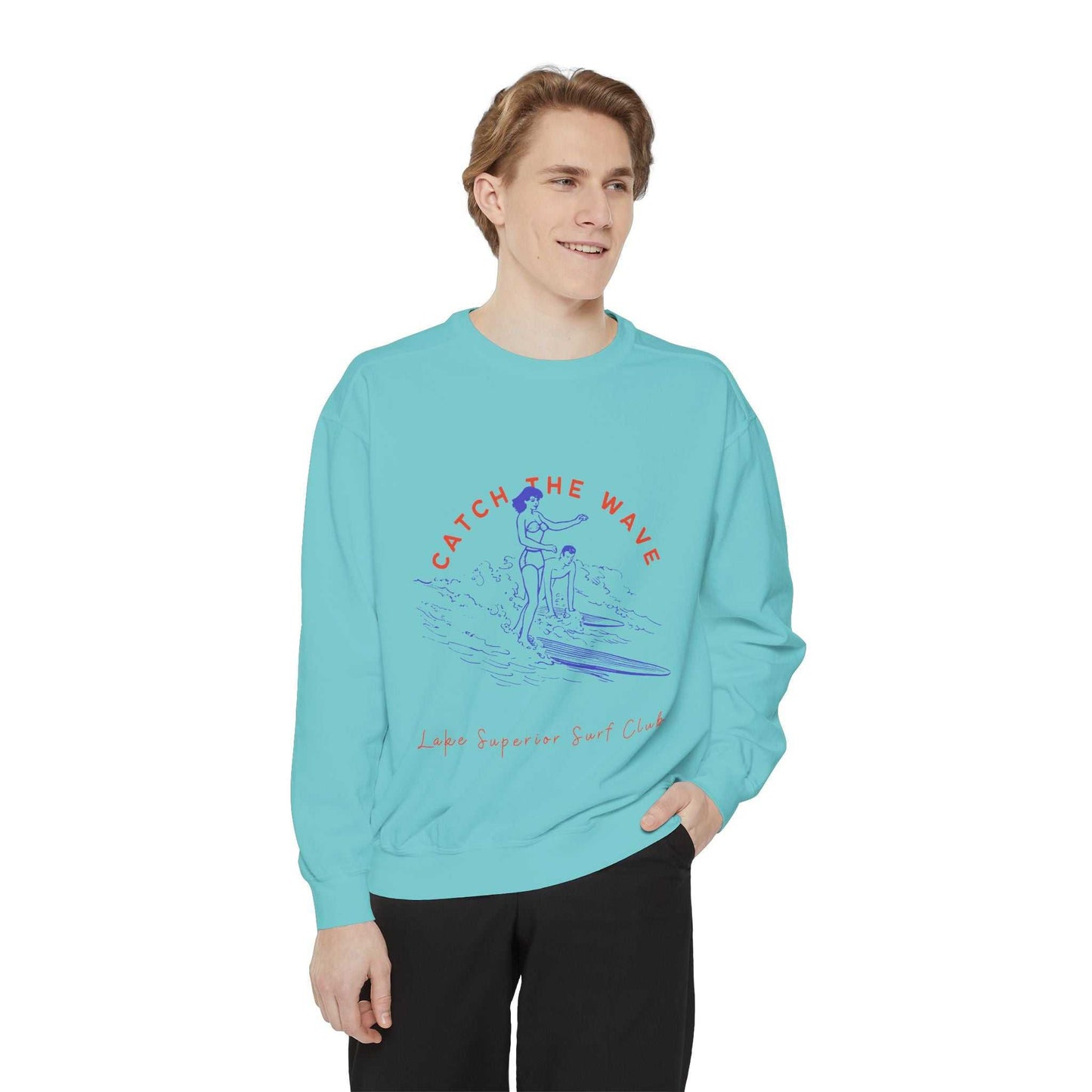 Catch The Wave-Lake Superior-Luxurious Unisex Sweatshirt