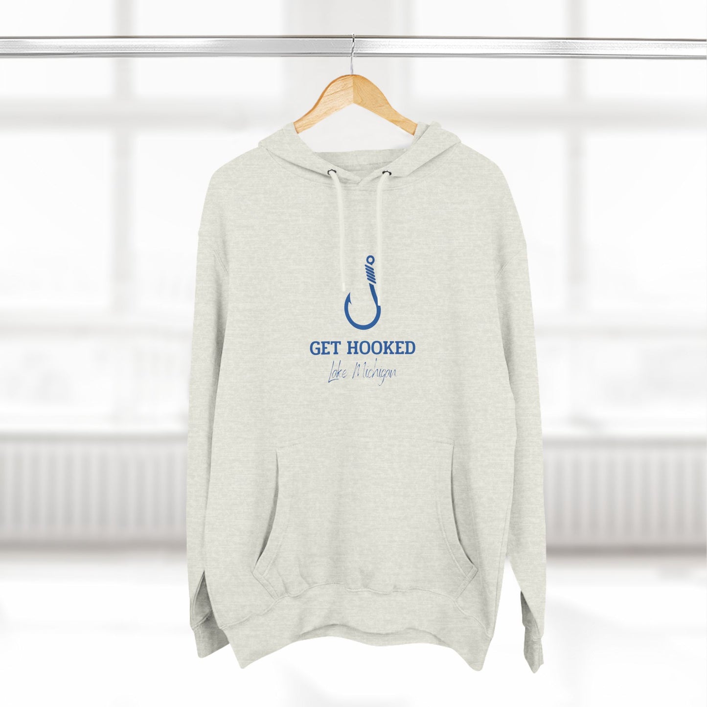 Get Hooked-Lake Michigan-Three-Panel Fleece Hoodie