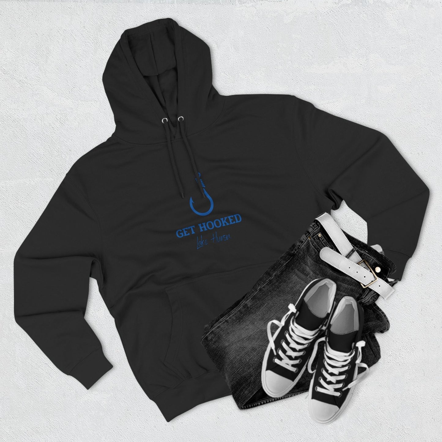 Get Hooked-Lake Huron-Three-Panel Fleece Hoodie