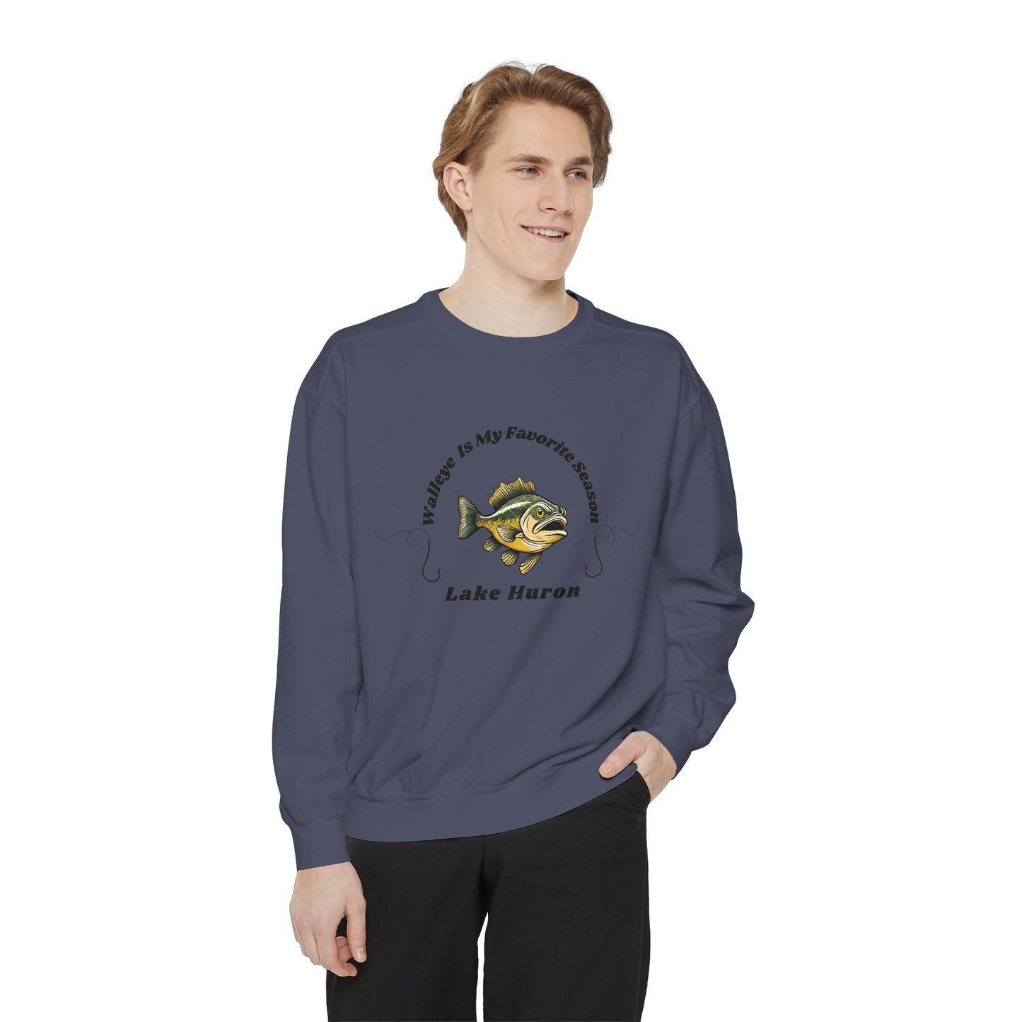 Walleye is my favorite season-Lake Huron-Luxurious Unisex Sweatshirt