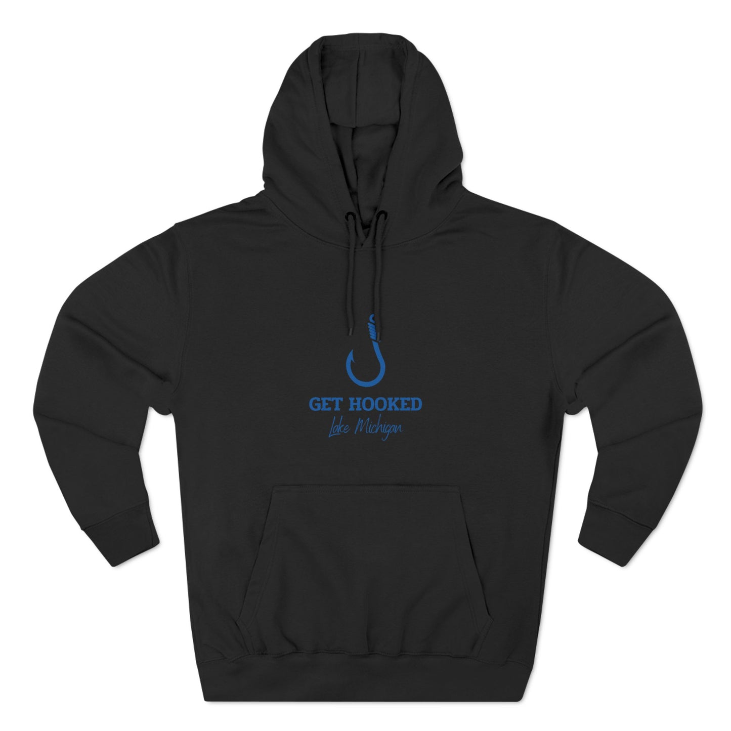 Get Hooked-Lake Michigan-Three-Panel Fleece Hoodie