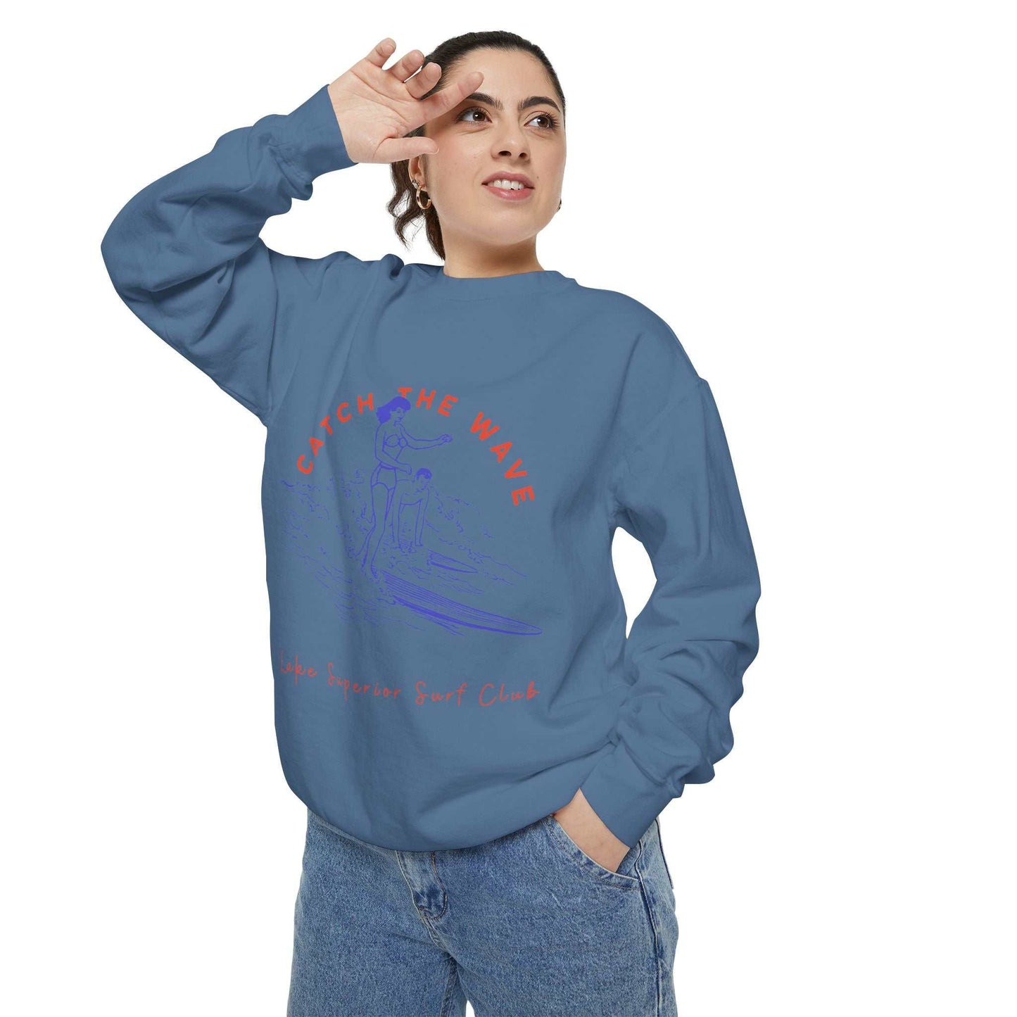 Catch The Wave-Lake Superior-Luxurious Unisex Sweatshirt