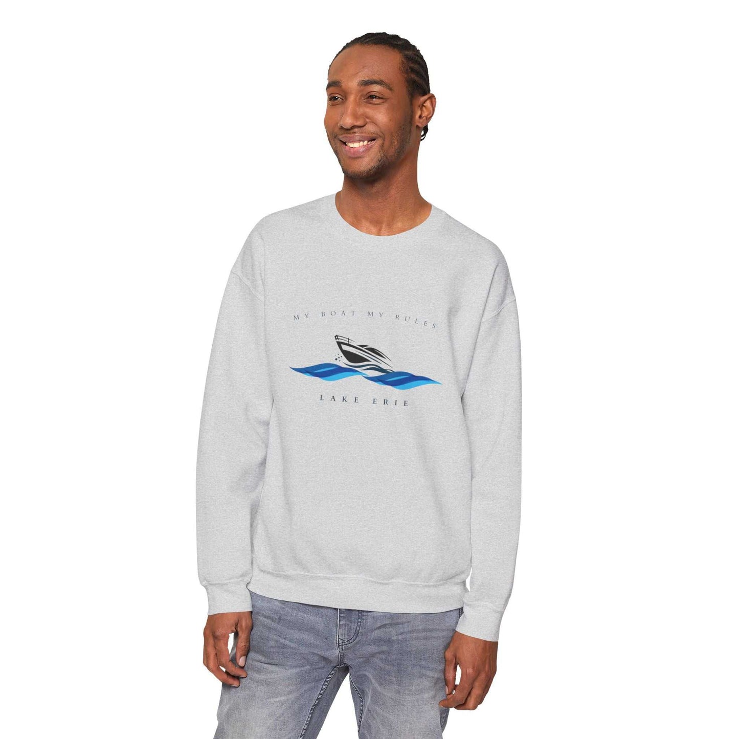 My Boat-My Rules-Lake Erie- Sweatshirt: Unisex, Heavy blend, crewneck