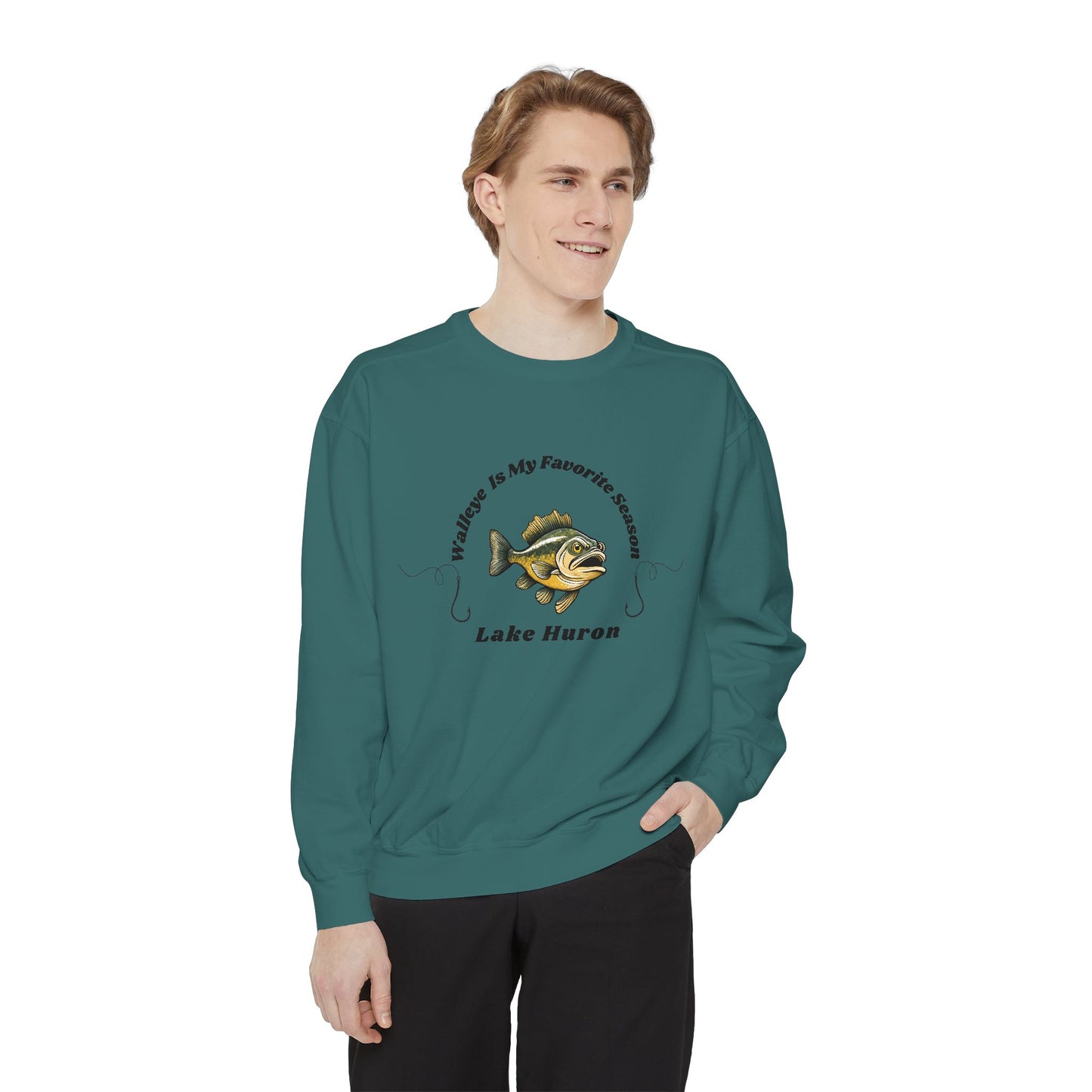 Walleye is my favorite season-Lake Huron-Luxurious Unisex Sweatshirt