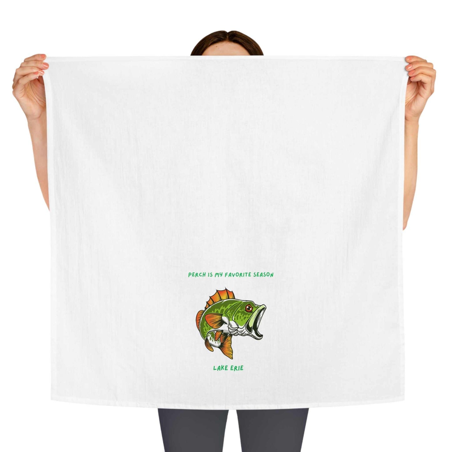 Perch is my favorite season-Lake Erie-Tea Towel