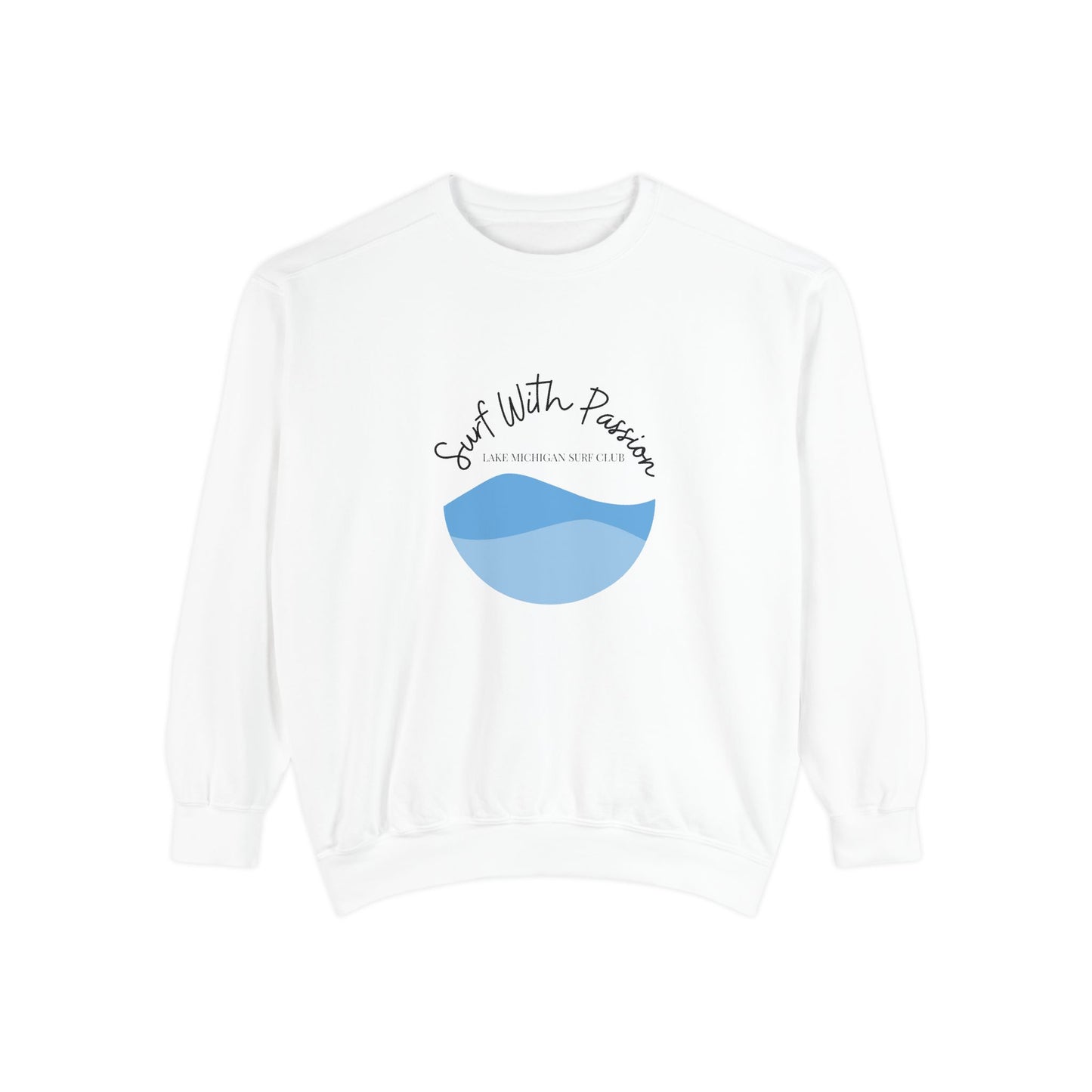 Surf With Passion-Lake Michigan-Luxurious Unisex Sweatshirt