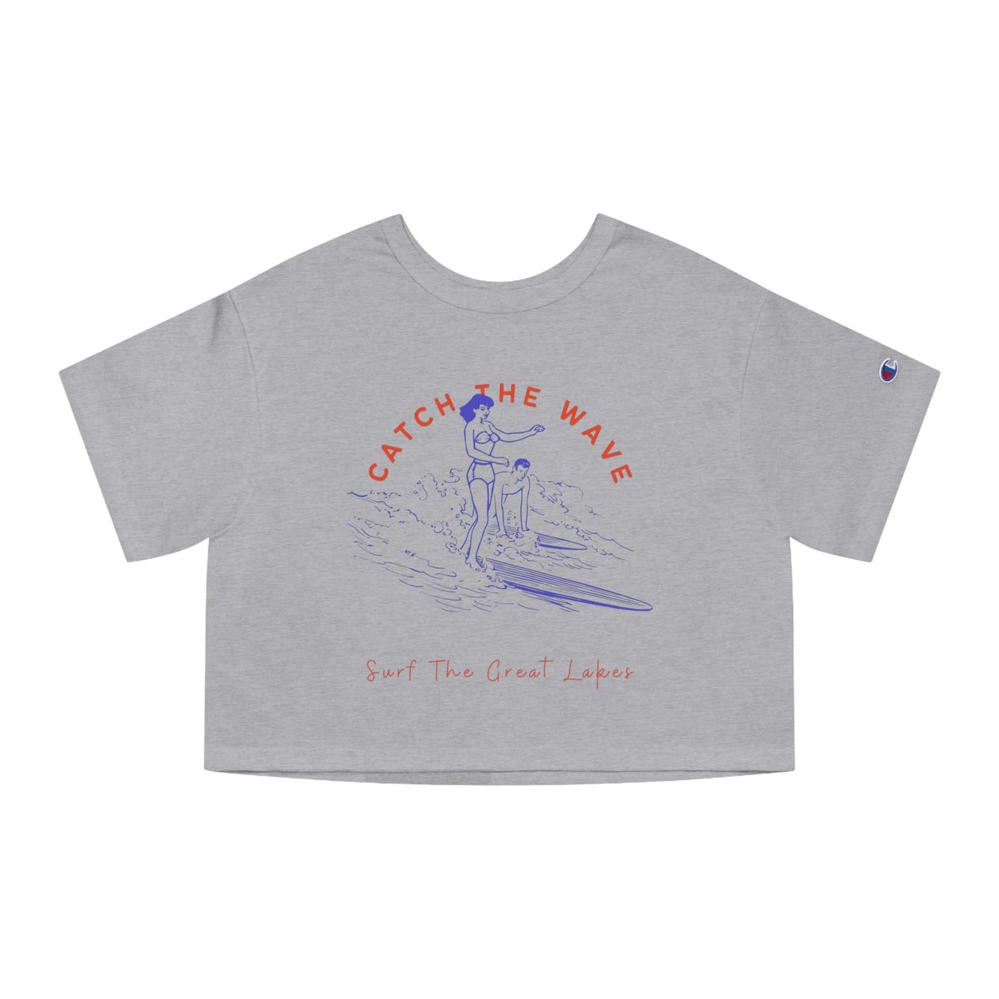 Catch The Wave-The Great Lakes-Cropped T-Shirt Women's Champion Heritage