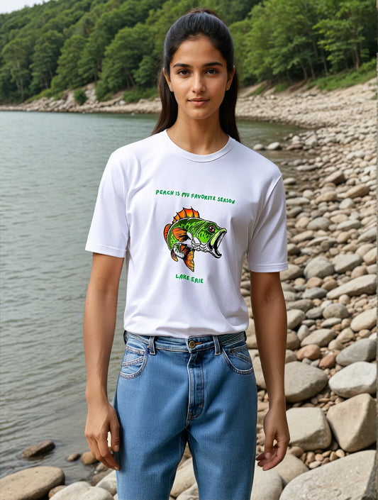 Perch is my favorite season-Lake Erie-Unisex Moisture Wicking Tee